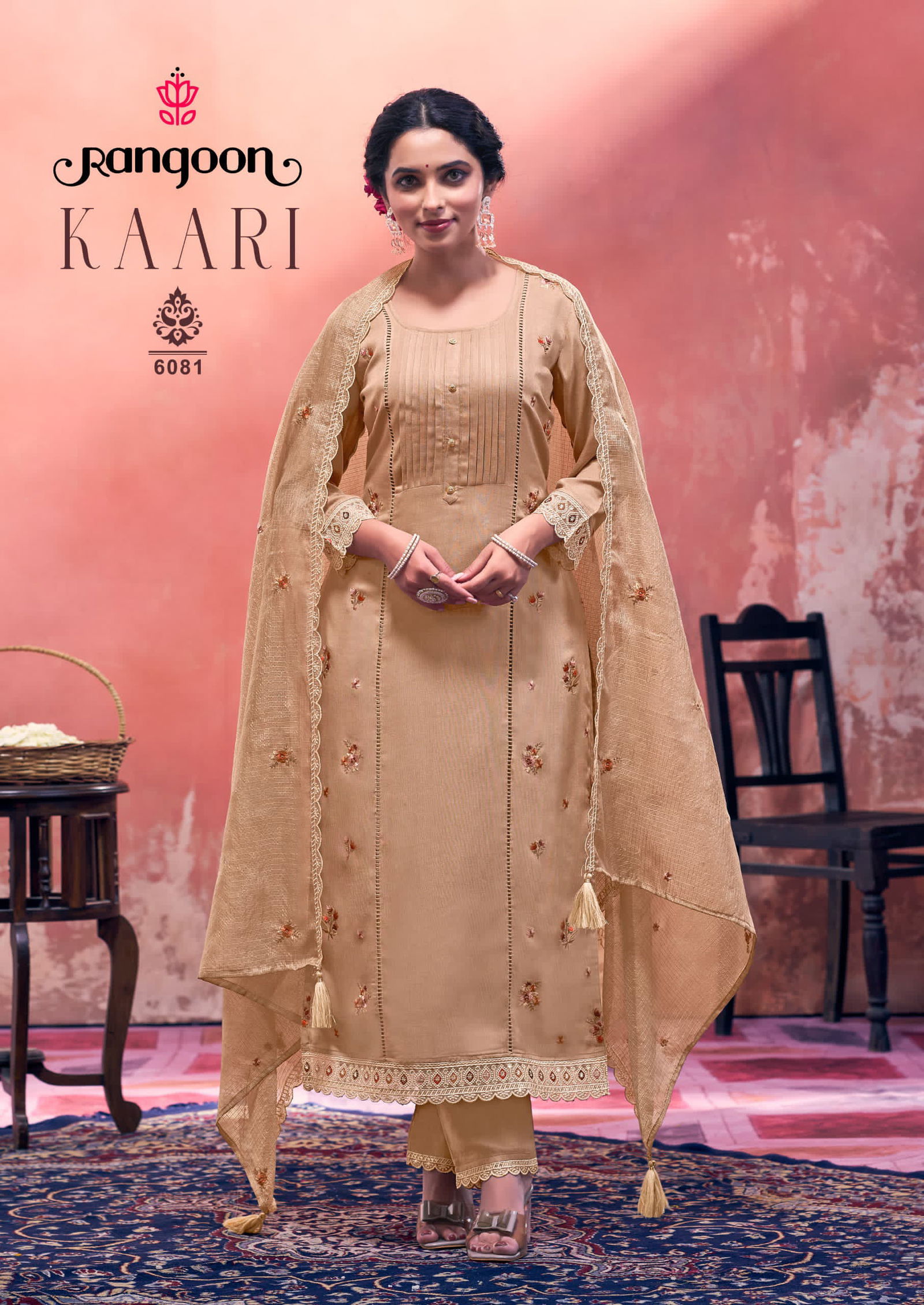 Kaari By Rangoon Airjet Rayon Kurti Bottom With Dupatta Orders In India